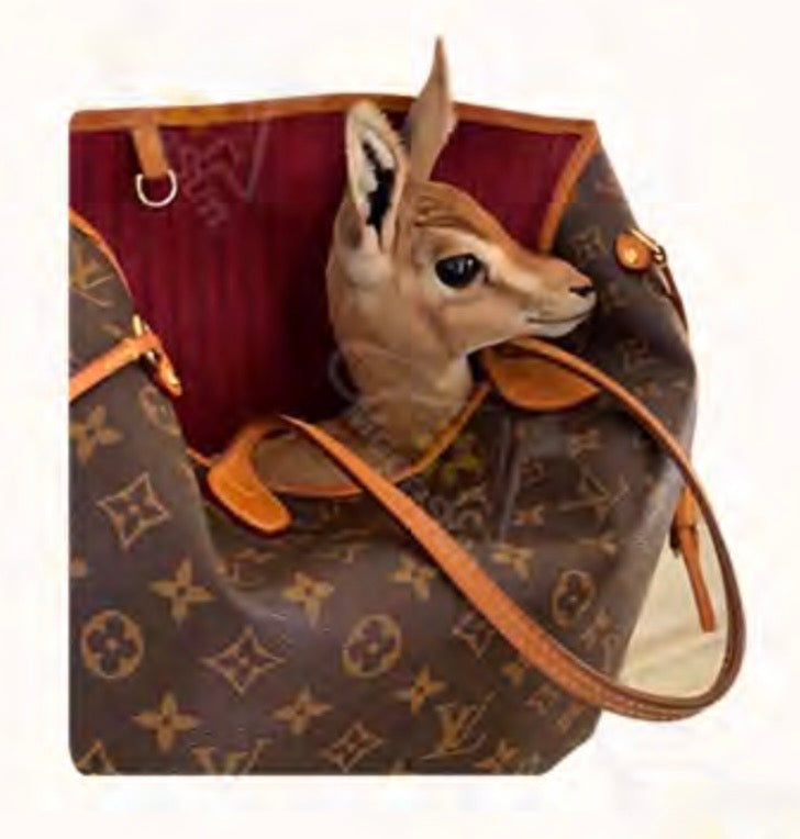 LV deer metal sticker
