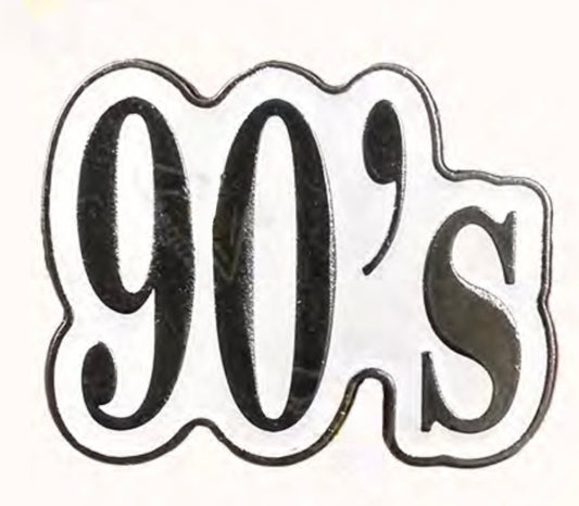 90's metal sticker
