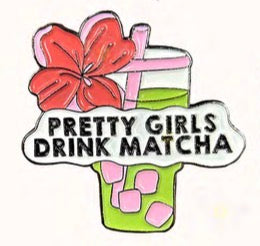 Matcha metal sticker